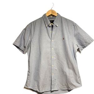 Ralph Lauren Men's Blue Button Down Shirt Slim Fit